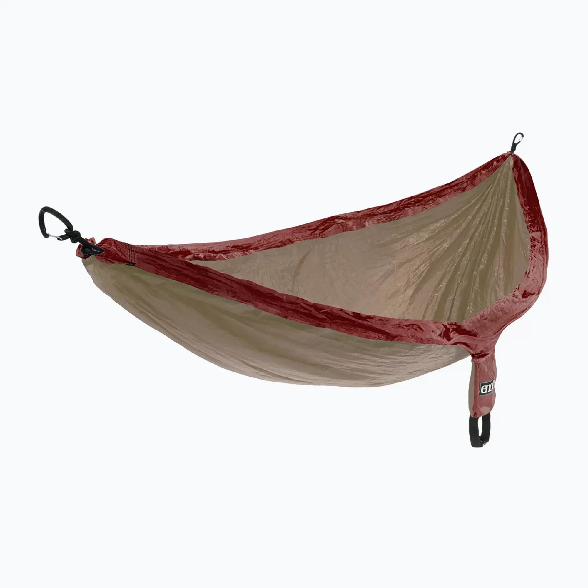 ENO Single Nest Hammock – Khaki/Maroon