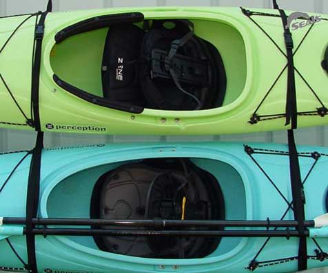 Seals Wall Hanger Strap Set — For 2 Kayaks or Sup Boards