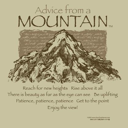 Advice from a Mountain – Tee Shirt – X-Large