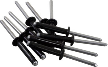 DOME HEAD TRI-FOLD RIVETS, 3/16″ BLACK