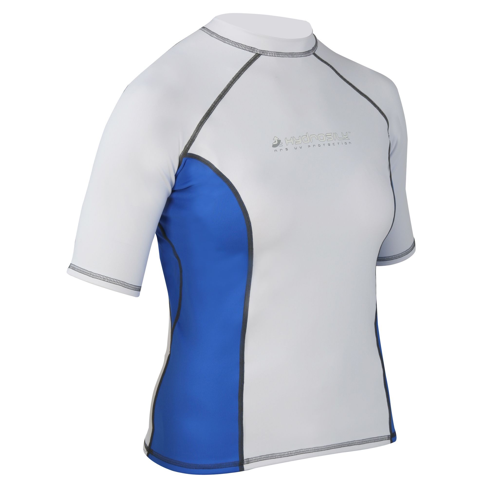 NRS Women’s HydroSilk Shirt – S/S – White/Blue – XL