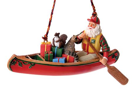 #99581 – Canoeing Santa Ornament