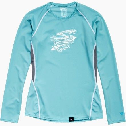 1002261 – Stohlquist Women’s Loose Fit Rashguard – Teal/Gray – XL