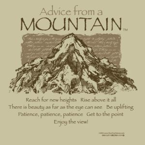 Advice from a Mountain – Tee Shirt – X-Large