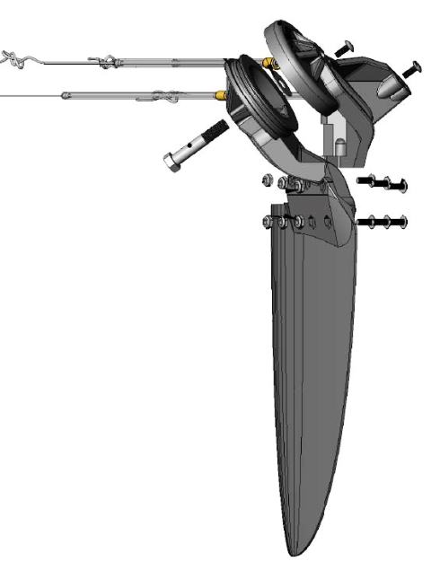 Hobie Mirage Kayak Rudder Blade Standard Twist and Stow 81395201 for sale online 